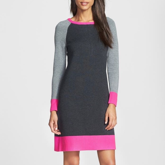 Eliza J Color Block Sweater Dress 